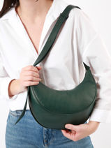 Crossbody Bag Sosoomao Leather Etrier Green sosoomao ECSO057M-vue-porte