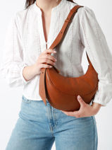 Crossbody Bag Sosoomao Leather Etrier Brown sosoomao ECSO057M-vue-porte