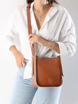 Shoulder Bag S Foudre Leather Etrier Brown foudre EFOD087S-vue-porte